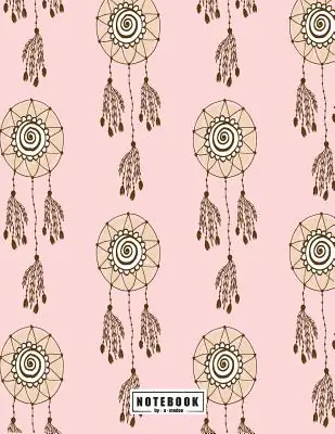 Notebook: Dreamcatcher on pink cover and Dot Graph Line Sketch pages, Extra large (8.5 x 11) inches, 110 pages, White paper, Ske (Paperback) While Supplies Last