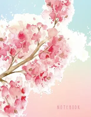 Save Now Notebook: Cherry blossom on sweet cover and Dot Graph Line Sketch pages, Extra large (8.5 x 11) inches, 110 pages, White paper, (Paperback)