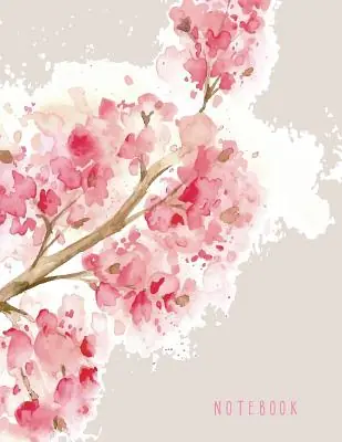 Notebook: Cherry blossom on grey cover and Dot Graph Line Sketch pages, Extra large (8.5 x 11) inches, 110 pages, White paper, S (Paperback) Order Now